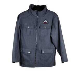 Enyce New York Y2K Streetwear Casual Outdoor Winter Warm Gray Zip-Up Jacket